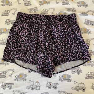 Avia Deep Purple Athletic Shorts with Black Logo